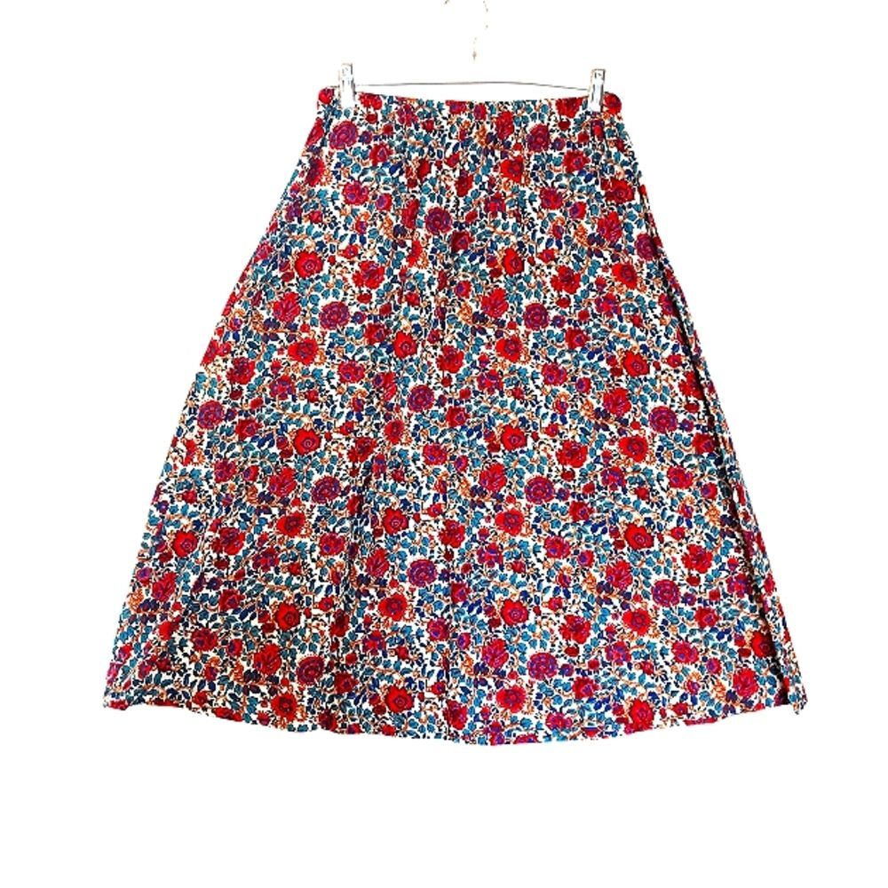 Diversity Ditsy Print Rose Pattern Cottagecore Y2K Maxi Skirt 8P